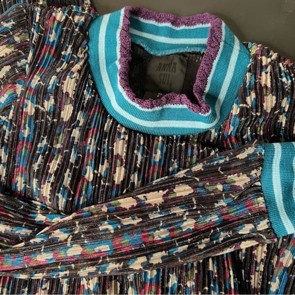 NEW Free People x Anna Sui Metallic Floral Stripe Maxi Dress, size XS/ S - Picture 5 of 8